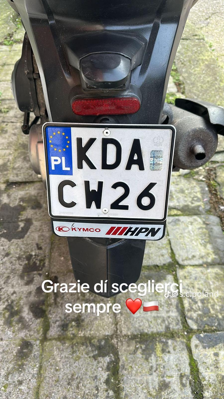TARGA PROVA POLACCA PER COMMERCIANTI