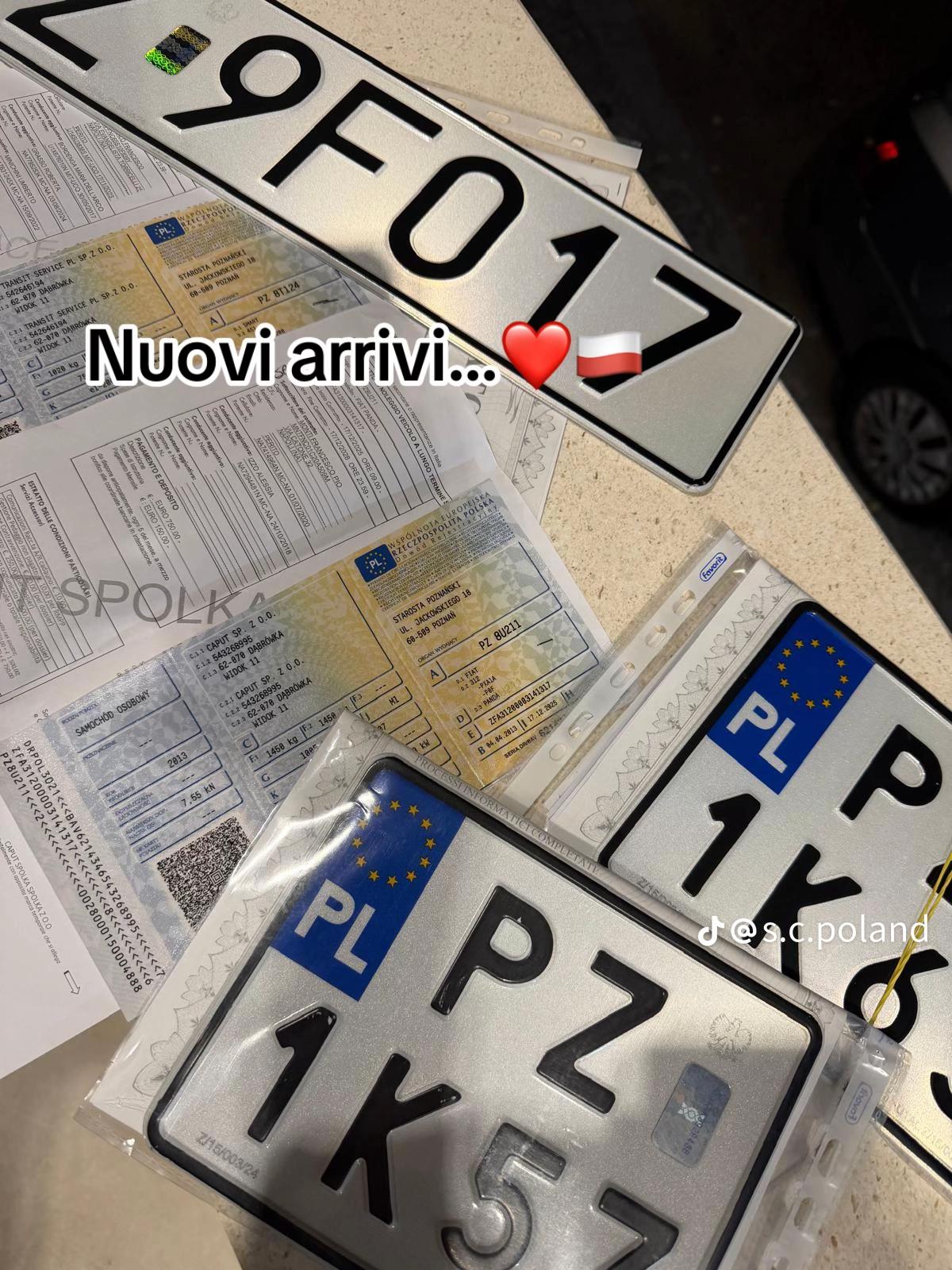 TARGA PROVA POLACCA PER COMMERCIANTI